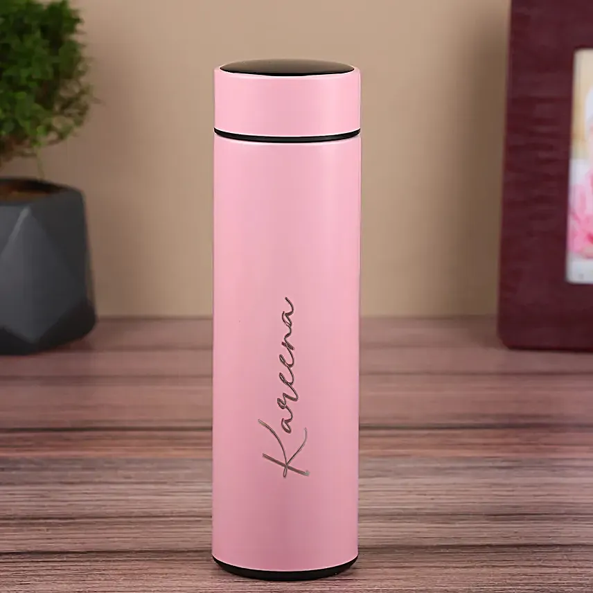SPersonalised Temperature Hydration Bottle- Pink